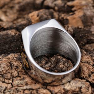 Design personnalisé vintage <span class=keywords><strong>argent</strong></span> or acier inoxydable franc-maçon maçonnique franc-maçonnerie chevalières pour hommes femmes - Product Image 4