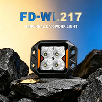 Lumière de travail à montage encastré à 4 LED, IP67, étanche, carrée, pour conduite tout-terrain, 12V 24V, pour camion, 4x4, ATV, UTV