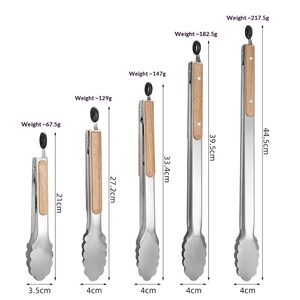 Pinces à nourriture en acier inoxydable de 12 pouces, pinces de <span class=keywords><strong>cuisine</strong></span>, pinces à barbecue, pinces spéciales pour steak, pain, <span class=keywords><strong>viande</strong></span> - Product Image 3
