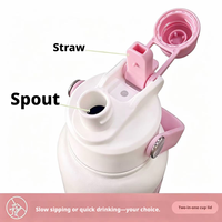 Bouteille d'eau isotherme en acier inoxydable 32 oz avec logo personnalisé, anti-fuite, gourde sport sous vide avec poignée, anti-poussière, pour les modernes