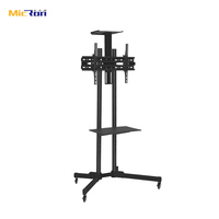 Chariot TV mobile en acier inclinable et réglable en hauteur, compatible VESA 600 à 400, pour téléviseurs jusqu'à 65 pouces – Meilleures ventes