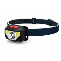 Lampe frontale compacte à capteur COB, projecteur LED rouge rechargeable, faisceau spot léger pour la pêche et la réparation