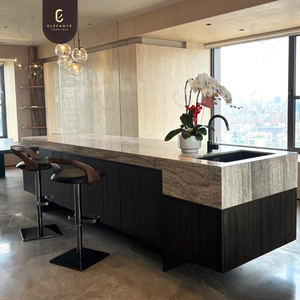 Smooth Hard Ebony Wood Luxury Home Bar Counter Dining Rotatable <strong>Height</strong> <strong>Adjustable</strong> Genuine Leather Modern Bar <strong>Stool</strong> - Product Image 3
