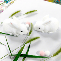 Jouet Squishy Lapin Blanc Mignon en Plastique, Doux et Humide, à Rebond Lent, Anti-Stress, pour Interaction Parent-Enfant, Cadeaux Promotionnels pour Salons Professionnels