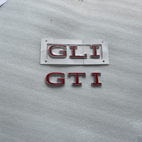 Autocollants de logo d'emblème de voiture en lettres 3D GLI GTI en plastique ABS adhésif personnalisé par le fabricant pour VW Jetta Golf