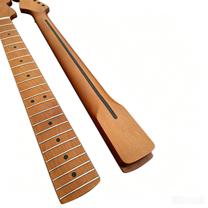 Manche de guitare 22 frettes en érable torréfié satiné avec rayures, style Stratocaster, remplacement en bois verni durable - Product Image 3