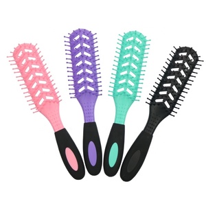 Brosse à cheveux chauffante à séchage rapide en nylon à étiquette privée personnalisée, vente chaude, brosse à cheveux incurvée à ventilation - Product Image 1