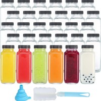 Bouteille en verre à prix avantageux de 250, 350, 500 ml pour jus de noix de coco, lait japonais, boissons à remplissage à chaud, articles de fête avec bouchon en plastique