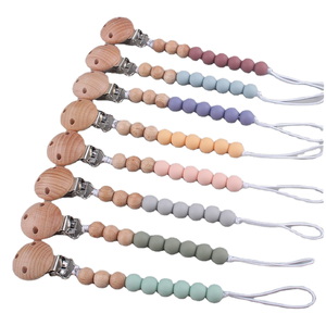 El <span class=keywords><strong>Mejor</strong></span> Regalo para Recién Nacidos, Mordedores de Silicona 100% Suave, Libres de BPA, con Cuentas de Madera Natural, Juguetes para la Dentición del Bebé - Product Image 2