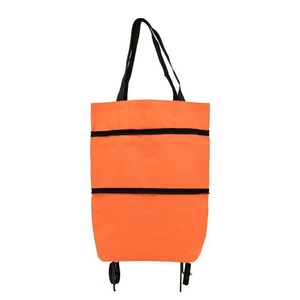 Folding Shopping Pull Cart <b>Trolley</b> Storage Bags <b>Foldable</b> Oxford Cloth Reusable Grocery Bags Food Organizer Vegetables - Product Image 6