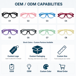 Gafas Anti Luz Azul para Niños - <span class=keywords><strong>Lentes</strong></span> <span class=keywords><strong>de</strong></span> PC con Marco Completo Cuadrado/Redondo, Ligeras para Uso Diario, Gafas Ópticas - Product Image 6