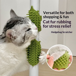 Juguete para gatos con correa ajustable para patas de mesa, cepillo de silicona suave con relieve, reduce el rascado de gatos en sofás y muebles - Product Image 2