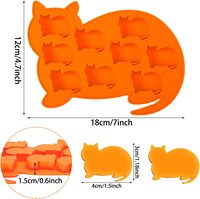 Moule à glaçons en silicone en forme de chat, moule à bonbons en forme de chat, moule en silicone miniature original en forme de chat