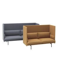 Canapé de réunion en tissu de conception moderne haut de gamme, cloison de séparation, bureau à domicile, salon, hôtel, comprend une étagère, cadre en métal