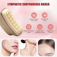 Nouvelle brosse de massage lymphatique pour le visage, conçue pour sculpter et favoriser le drainage lymphatique, ergonomique pour s'adapter à la peau
