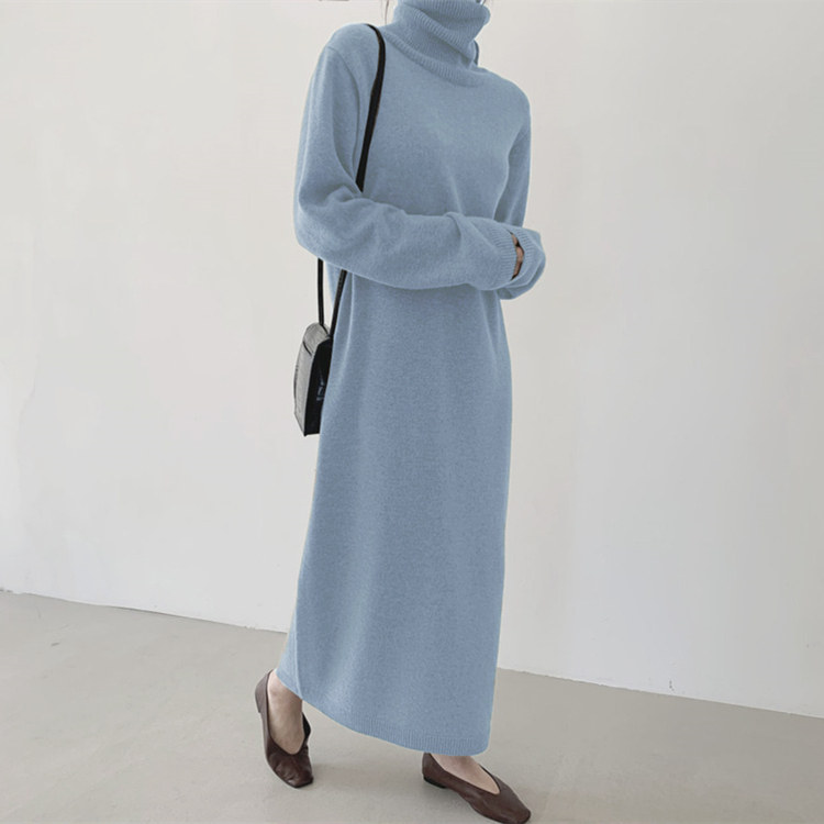 sachin and babi light blue dress Winter Women Long Sweater Dress