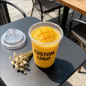 Gobelets en plastique personnalisés Starlight 6oz 24oz à paroi simple 90mm avec fond arrondi, impression UV pour les boutiques de café et de jus - Product Image 5