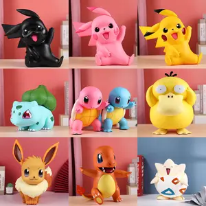 1:1 "40cm pvc api kecil naga Pokemon" hingga bebek Jenny kura-kura buatan tangan hewan peliharaan Pokemon Desktop angka