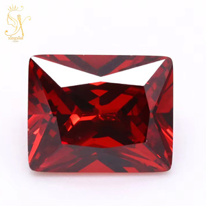 Zirconia Cubica Sintetica Taglio Baguette 5A, Pietra Preziosa Rossa Granato, 3x6mm 15x20mm, Vendita all'Ingrosso - Product Image 1