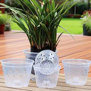 <span class=keywords><strong>Pot</strong></span> à orchidées en plastique transparent en gros, écologique, durable, respirant à 360 degrés, contrôle des racines, <span class=keywords><strong>colonne</strong></span> d'air, jardinage, pots à fleurs pour la maison - Product Image 6