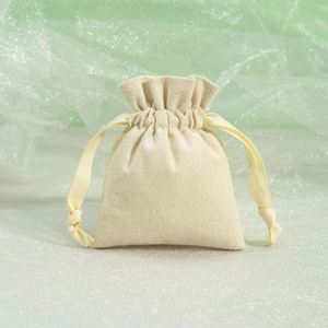 Jewelry Drawstring <b>Packaging</b> <b>Bag</b> Brushed Cotton Linen Printed Jewelry Storage Cloth <b>Bag</b> Wholesale - Product Image 5