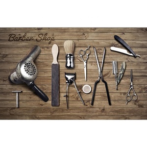 Papel tapiz decorativo para pared, herramientas de madera antigua HD personalizadas para barbería - Product Image 4