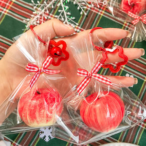 Porte-clés pomme de Noël souple et amusant, jouet de décompression anti-stress en forme de fruit, cadeau créatif pour enfants, vente en gros - Product Image 5