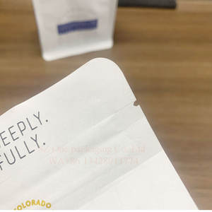 Sacs d'emballage pour café et thé noir à fond plat avec soufflet latéral de 340g, vente en gros à faible MOQ, avec valve refermable à glissière - Product Image 5