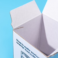 Boîte en carton ondulé blanche avec impression de logo personnalisé, boîte d'emballage pour gobelet en verre, boîte d'emballage pour tasse
