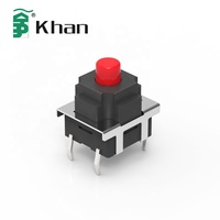 10x10mm thd Interrupteur tactile étanche, RoHS étanche interrupteur électronique, 12v étanche interrupteur tactile avec couvercle en plastique
