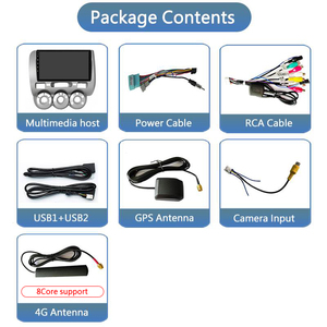 BHNEW 8 + 256G 자동차 멀티미디어 시스템 혼다 적합 재즈 시티 2002-2007 GPS 네비게이션 2DIN 360 카메라 Carplay 안드로이드 헤드 유닛 - Product Image 4