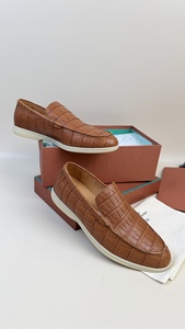 Mocasines de Cuero 100% para Hombre, con Punta en Pico, Cómodos, Planos, Casuales, Sin Cordones - Product Image 3