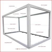Structure de conteneur métallique de taille standard, squelette en acier galvanisé, composants de rechange, assemblage de maison modulaire préfabriquée en conteneur