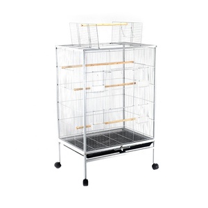 Grande <span class=keywords><strong>cage</strong></span> à oiseaux en métal noir thermolaqué, robuste et portable, pour l'élevage de perroquets, <span class=keywords><strong>cage</strong></span> à oiseaux en métal robuste pour petits animaux - Product Image 2