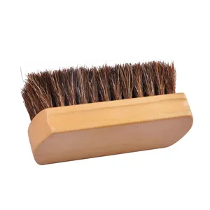 Wooden Handle Shoe Brush With Horse Hair For Boot Leather Shine And Cleaning