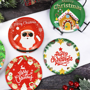 Juego <span class=keywords><strong>de</strong></span> Vajilla Desechable <span class=keywords><strong>de</strong></span> Estilo Moderno Personalizado, Venta Caliente, Ecológico, para <span class=keywords><strong>Navidad</strong></span>, Año Nuevo, Fiestas, Cenas, Platos <span class=keywords><strong>de</strong></span> <span class=keywords><strong>Papel</strong></span> - Product Image 2