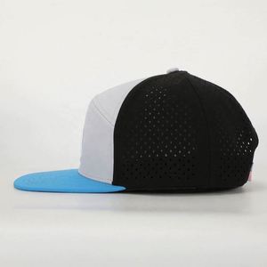 BSCI Wholesale Custom 6 Panel Sport <b>Flat</b> Brim Performance Unisex <b>Hat</b> High Quality Rubber Patch Logo Polyester Hip Hop Fashion - Product Image 3
