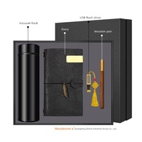 2024 Neuheiten Luxus Custom Logo Leder Notebook Business Geschenkset Trend Corporate Werbeartikel