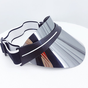 Casquette de soleil transparente en PVC pour femmes et hommes, couleur bonbon givré, visière ouverte, idéale pour le sport et la plage - Product Image 5