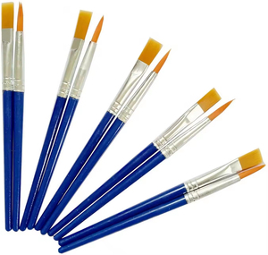 Pinceaux à poils courts de haute qualité pour enfants, ensemble de pinceaux à poils synthétiques pour peinture faciale, peintures acryliques, toile et papier - Product Image 4
