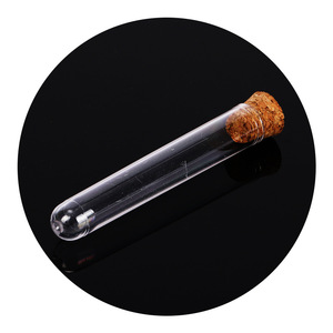 Tube à essai en plastique Qianling, spécification standard avec bouchon en liège pour usage en laboratoire - Product Image 1