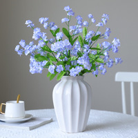 Bouquets de fleurs artificielles Myosotis, sprays de carnations, fleurs en soie pour la Fête des Mères, la maison, la ferme, les mariages, les centres de table