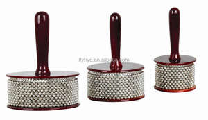 Instruments de percussion en gros, instruments Orff, instruments de la série <span class=keywords><strong>Cabasa</strong></span> en métal, tailles 7/8,5/11,5 cm - Product Image 3