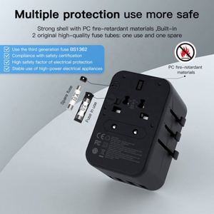 Cargador Rápido USB-C de 35W PD 2C 1A, Adaptador de Viaje Universal con 2 Puertos USB-A, Enchufe Eléctrico de 10A, Habilitado para SDK - Product Image 3