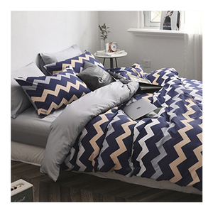 De alta calidad de <span class=keywords><strong>la</strong></span> <span class=keywords><strong>hoja</strong></span> de cama conjunto impreso 4 piezas conjunto ropa - Product Image 5