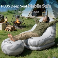Canapé gonflable moderne Da Niu en PVC pliable avec pompe à air électrique portable pour festivals de musique et camping