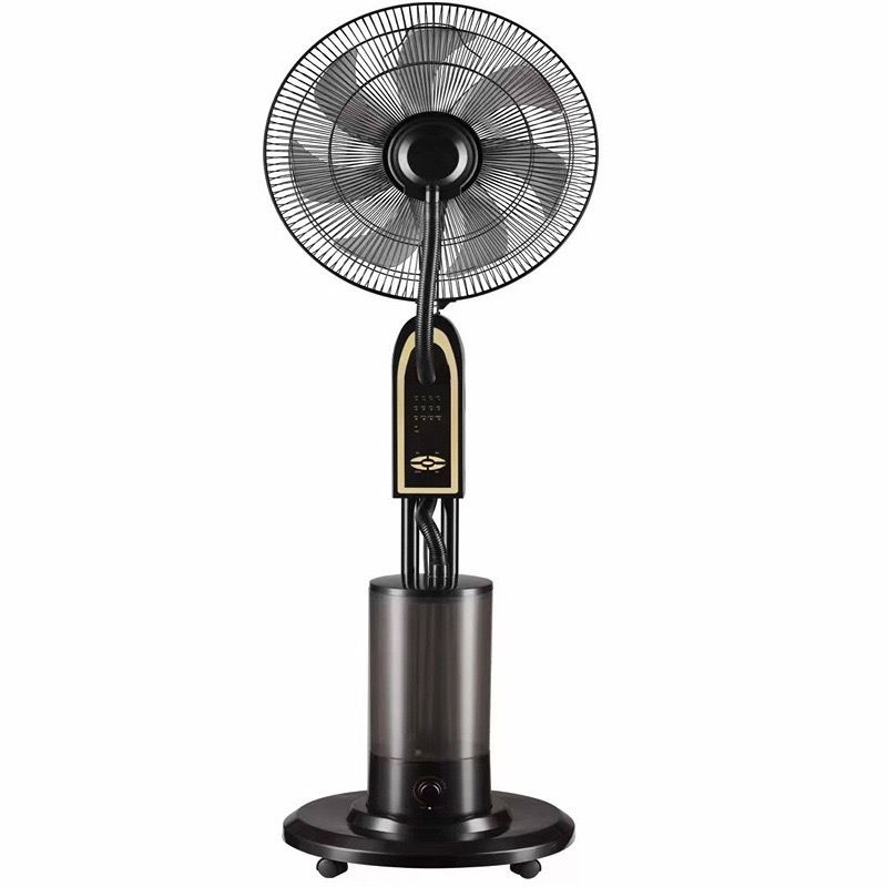 Ventilador de pie recargable con aire de refrigeración y niebla de agua 16 pulgadas Ruido de plástico digital Ventiladores de piso de 220V 20 3 en 1 2.2L