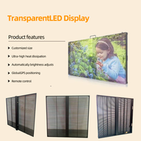 Écran LED transparent en verre P3.91, écran en maille LED pour vitrine, centre commercial, ascenseur, magasin de détail, publicité