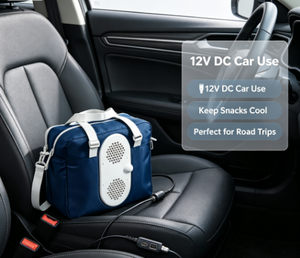 กระเป๋าเก็บความเย็นแบบพับได้ 12V DC 23 ลิตร ใช้พลังงานจากแบตเตอรี่ USB กระเป๋าเก็บความเย็นแบบเคลื่อนย้ายได้สำหรับอาหารสด - Product Image 4