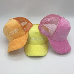 Xu Hướng Mới Lông Nhung Thêu Logo Tùy Chỉnh Bóng Chày Lưới Trucker Cap Mũ - Product Image 1